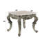 Table de bout Miliani, plateau en marbre naturel et finition bronze antique