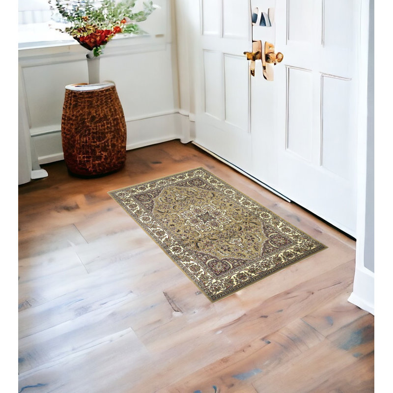 Hollman Washable Oriental Indoor Rug, Rectangle 1'8" x 2'6"