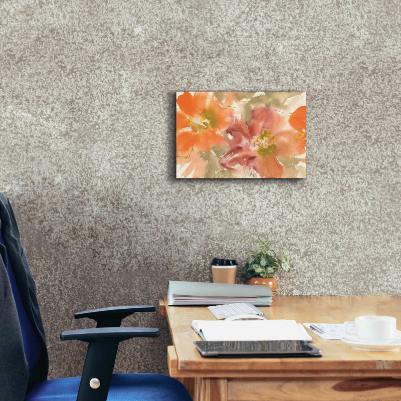 Winston Porter ''Tribal Lilies II'' By Chris Paschke, Giclee Canvas Wall Art, 12" H x 18" W