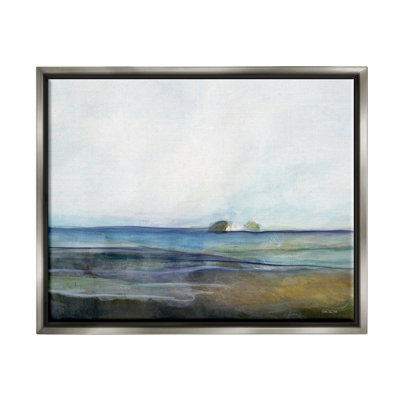 Art abstrait sur toile flottant, paysage nautique abstrait par Stellar Design Studio