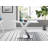 Edzard Chrome & White High Gloss Dining Table Set with 4 Luxury Faux Leather Dining Chairs-987743238