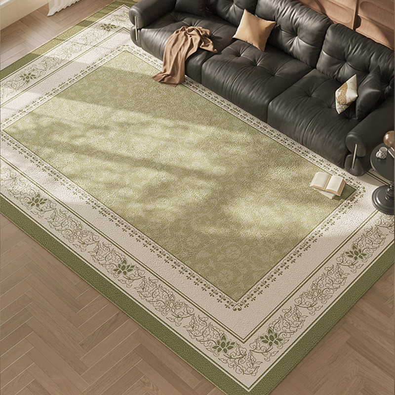 70.87"Luxury-retro rectangular green carpet mat, Rectangle 5'11" x 8'2"