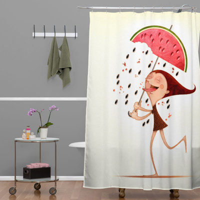Jose Luis Guerrero Watermelon Single Shower Curtain
