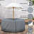 Heavy Duty Multipurpose Waterproof Outdoor Round Dining Table & Chair Set Cover with Umbrella Hole-2090469647-2090469687