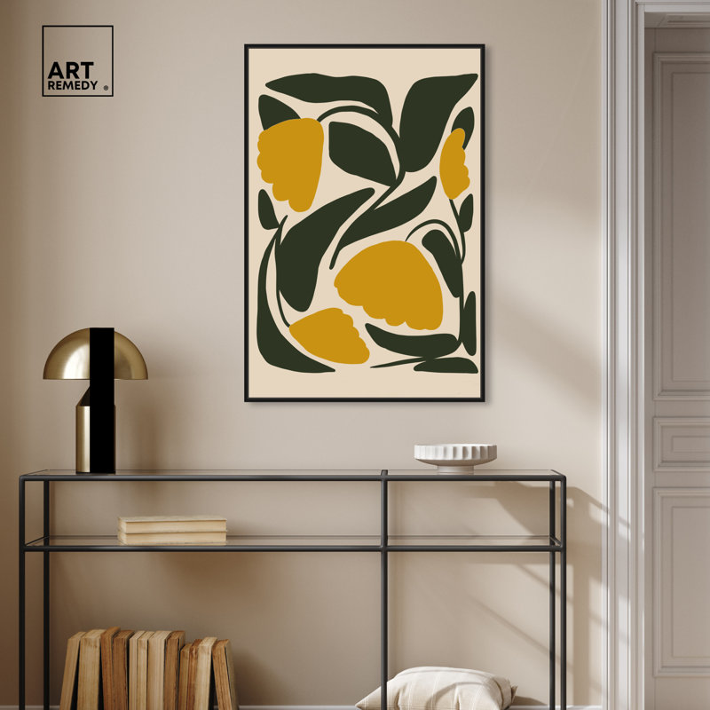 Art mural floral From My Botanical Garden par Art Remedy, Cadre noir, H 16 po x l 11 po