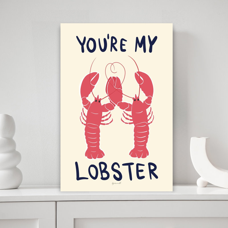 Art romantique, homard romantique, H 18 po x l 12 po