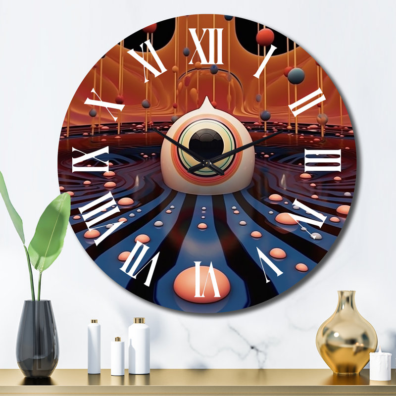 Daigon - Horloge murale paysage abstrait, Grand