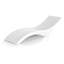 Chaise longue d'extérieur à tablette