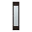 Garde-robe H 67 po avec miroir et rangement vertical, noyer foncé