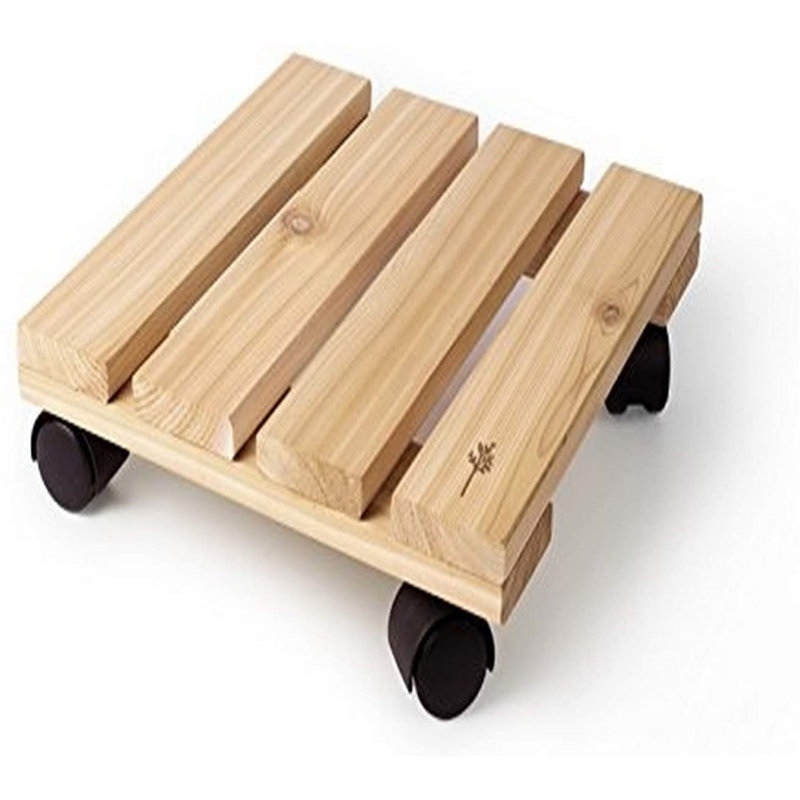 Ouray Wood Weather Resistant Caddy Plant Stand