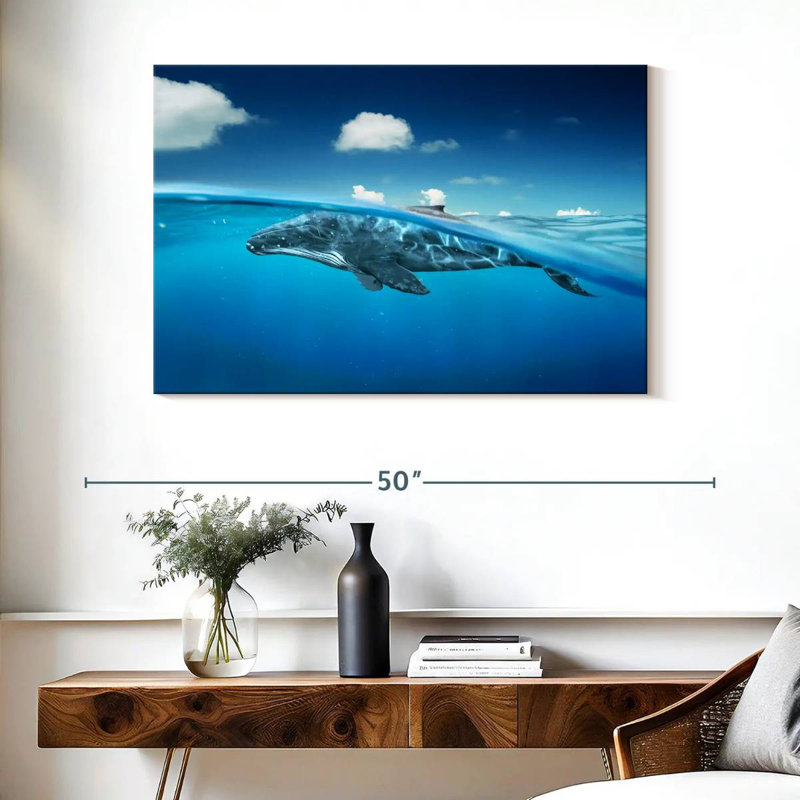 Brampt Whale Below The Surface, 26'' H x 39'' W