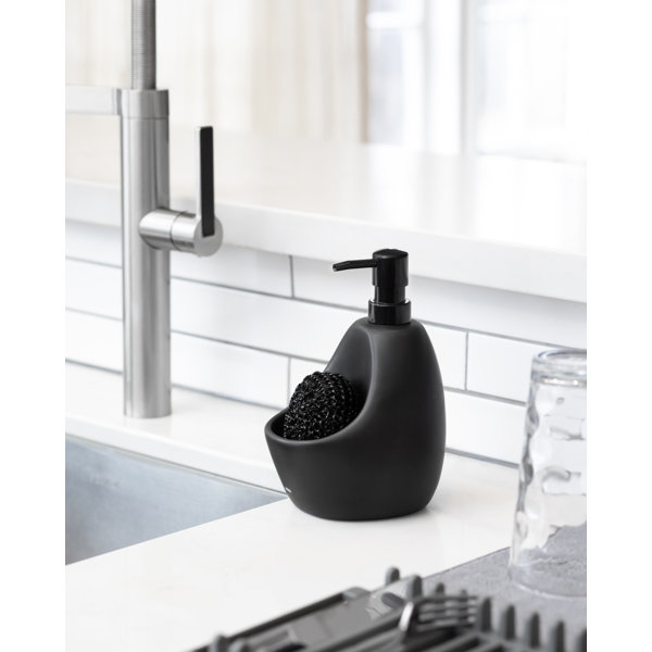 Dish Soap Dispenser -Smart Plastic-Hand Sensor-2-in-1 Sponge Rack Soap  Dispenser Pump for Kitchen-Dishwashing Liquid Dispenser-Smart Kitchen