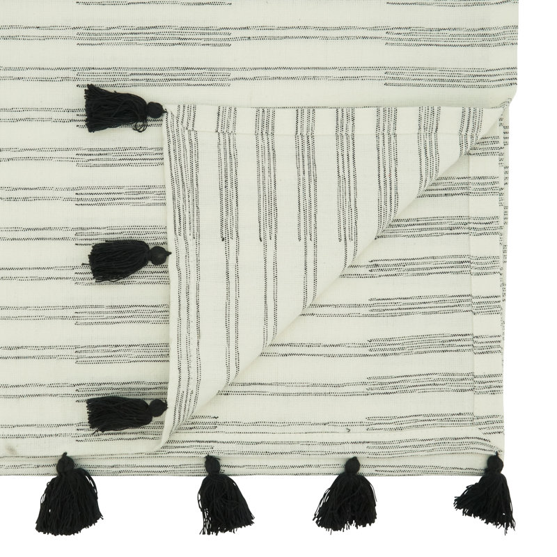Runner_Tassel Design Striped Table Runner