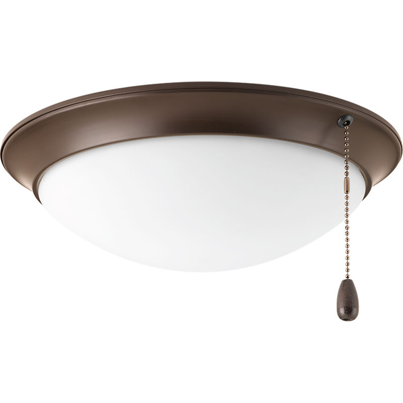 11.13'' 1 - Light LED Bowl Ceiling Fan Light Kit, Antique Bronze