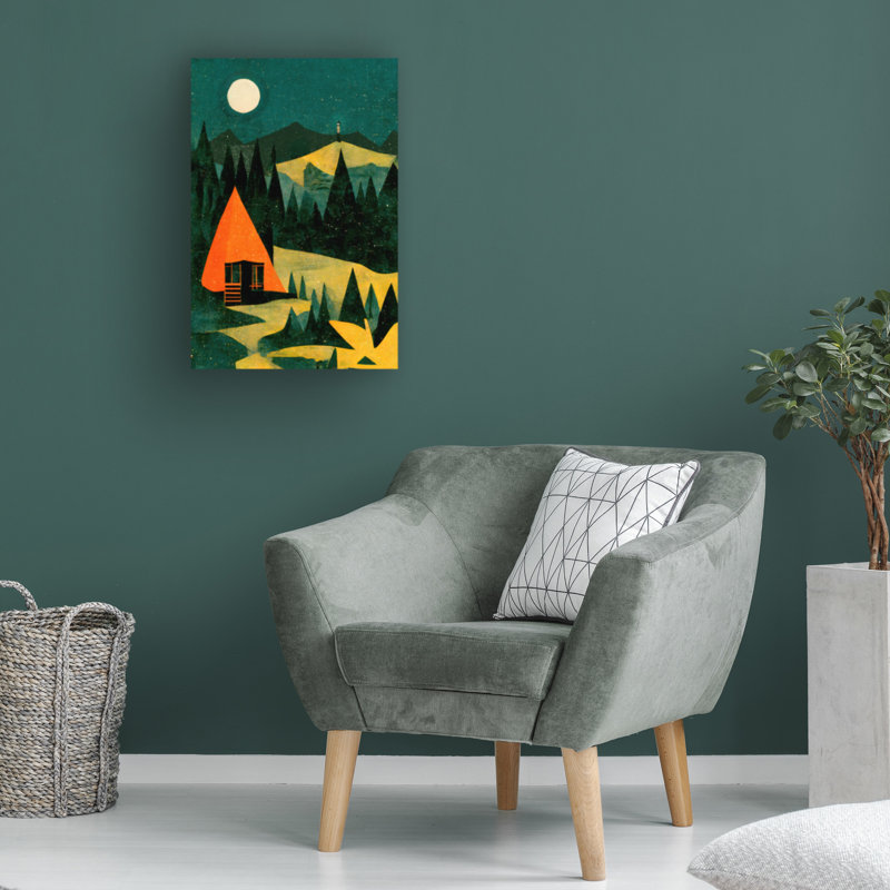 Sopris Cabin In The Forest sur toile par Treechild Print, H 19 po x l 12 po x P 2 po