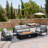 Rectangular Black Terrazzo Fireplace