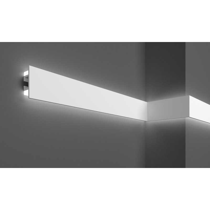 Moulures en polymère haute densité à DEL, prêtes à être utilisées en bandes, paquet de 4 (32 pi³)