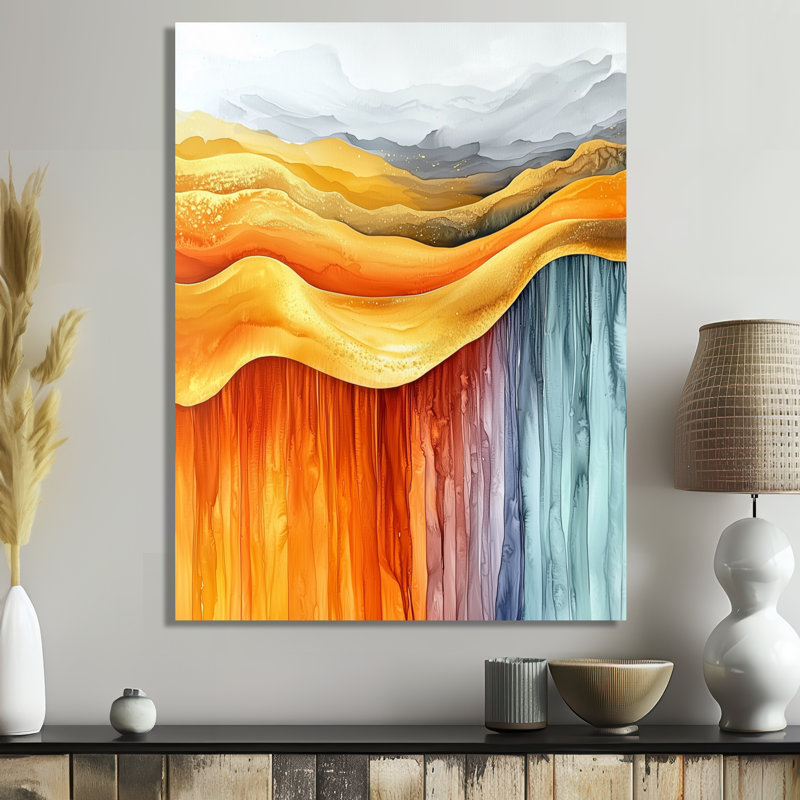 Olusola - art mural abstrait, Toile tendue, Ne s’applique pas, H 20 po x l 12 po