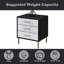 Table de chevet 3 tiroirs, table de chevet moderne Glam