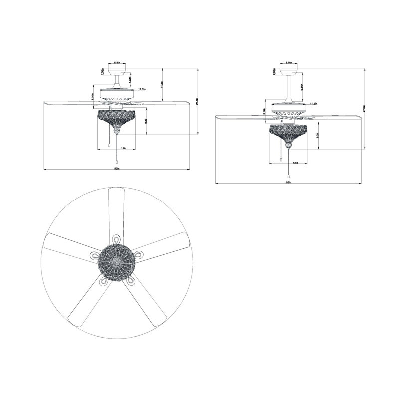 Menzies 52'' Ceiling Fan with Light Kit