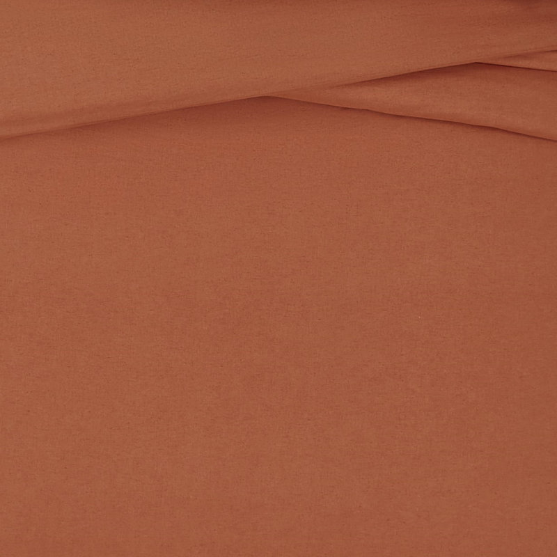 Brooklyn Loom Solid 100% Linen Comforter Set, Queen Comforter + 2 Standard Shams, Rust