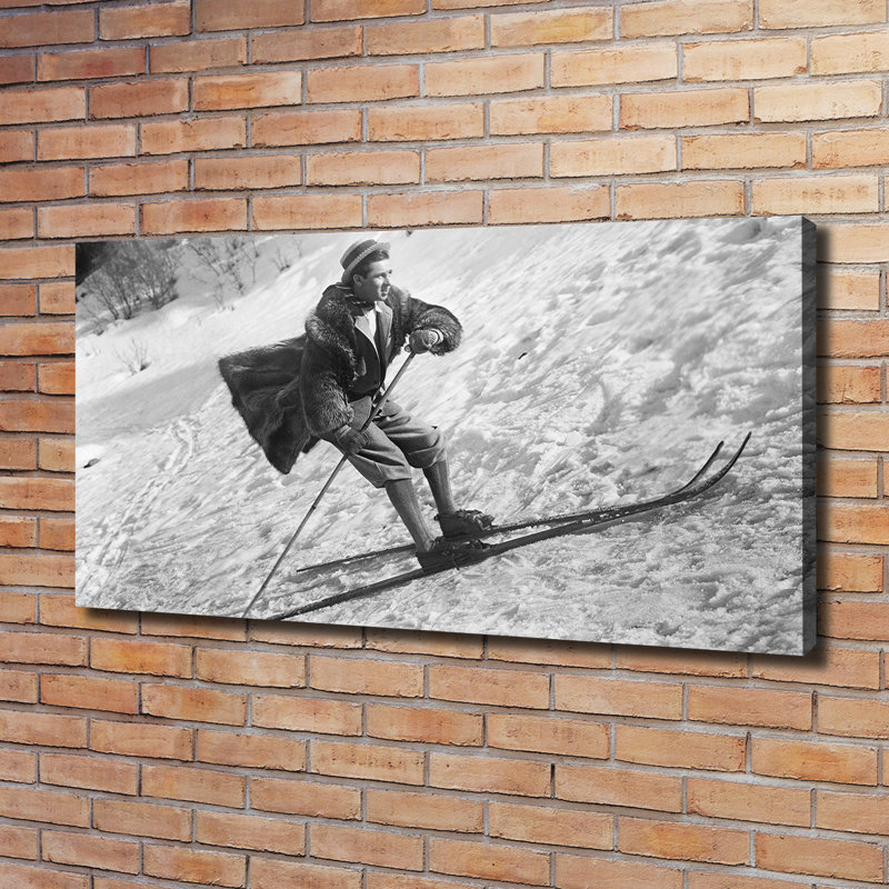 Skier - No Frame Print on Canvas
