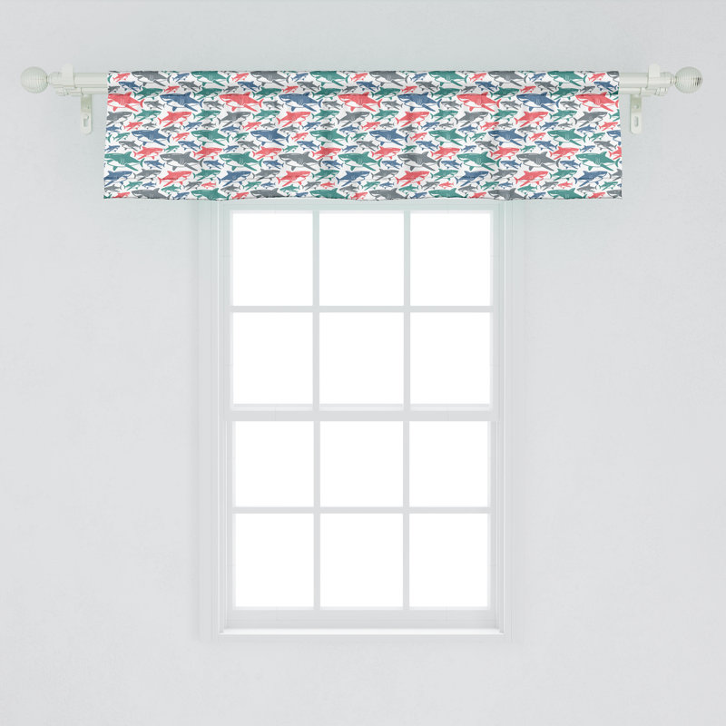 Multicolore paquet de 2 cantonnières de poisson 54 "Ambesonne, L 54 po x L 12 po