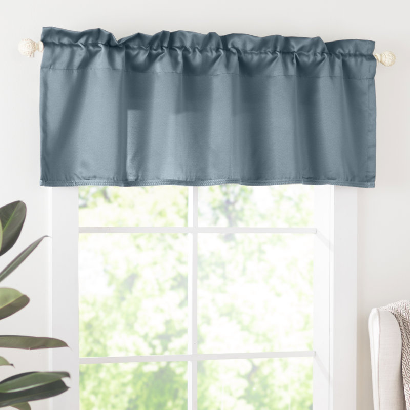 Cantonnière à passe-tringle Wayfair Basics®, Bleu vintage