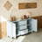 Sideboard with Wave Design - 3 Adjustable Shelves, 3 Drawers & Soft-Close Doors-1092764252