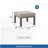 Set Of 2,  22” All-Weather Metal Patio Ottomans Thick Beige Cushions & Khaki Frame