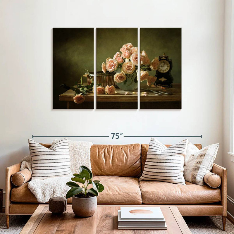 Harnek Chic Vintage Roses, 36" H x 57" W
