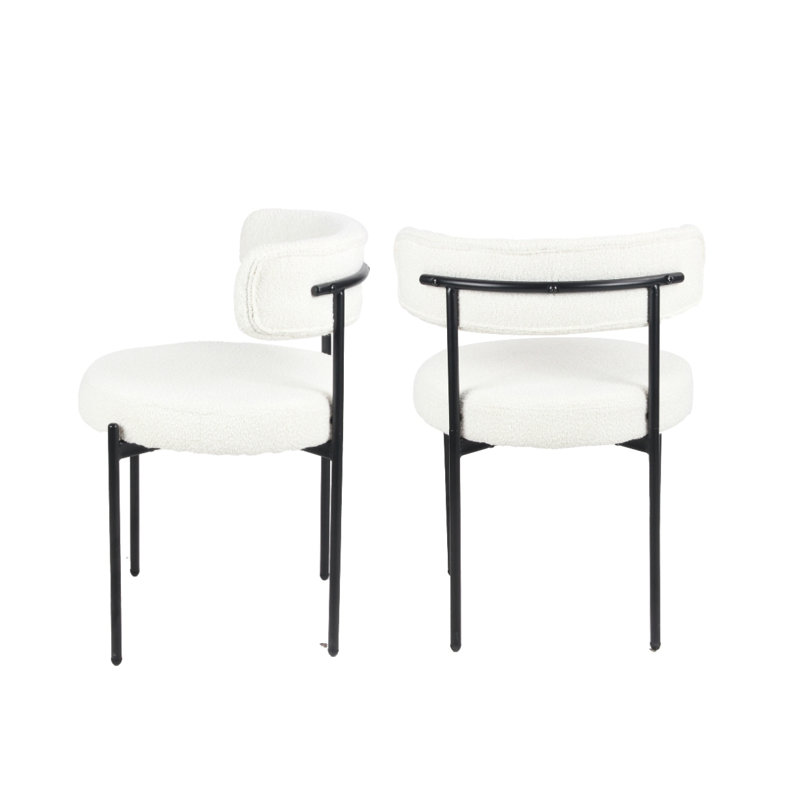 Kachiside 17.25'' H Upholstered Side Chair, White