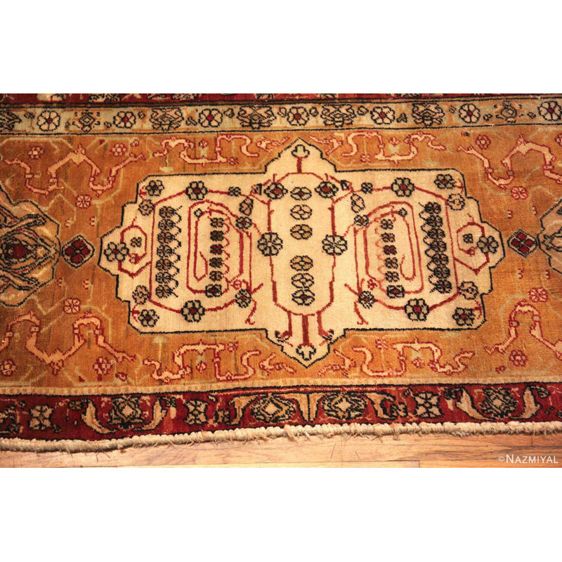 Tapis indien antique à motif animalier