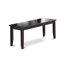 L'ensemble de table de salle à manger 6 pièces contient une table de cuisine et un banc de salle à manger 4 chaises en tissu de polyester gris foncé avec dossier élégant - finition noire-767197097-767197098-792730452