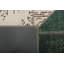 Tapis vert en coton noué à la main