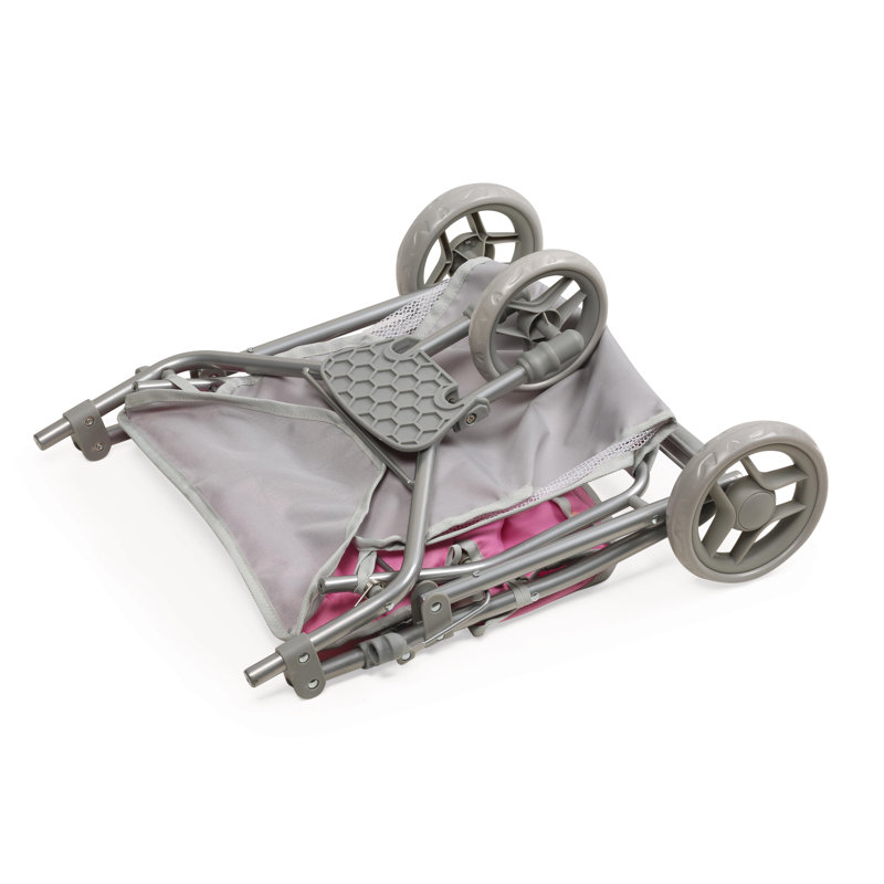 Trek 3-Wheel Folding Twin Doll Jogging Stroller