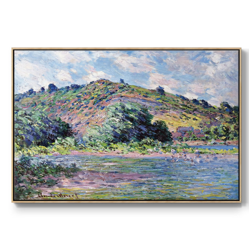 Les rives de la seine au port, reproduction d'art sur toile, H 17 po x l 25 po x P 2 po, Naturel