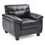 Fauteuil d'appoint noir élégant et confortable-125572997