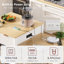 Îlot de cuisine cannelé 82,6 po avec table de salle à manger extensible pour 4-6, rangement double face et prise de courant-1410352246