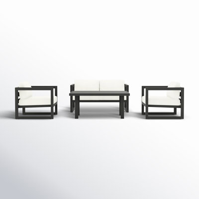 Smith 4 - Person Patio Conversation Set with Cushions