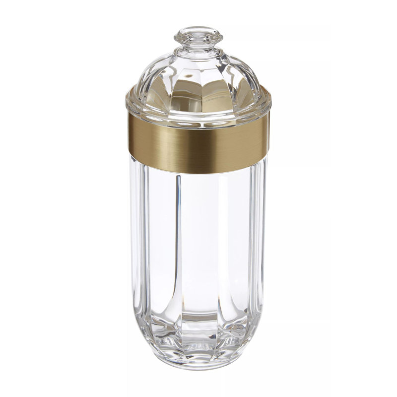 Jar, Light Gold, 22cm H x 10cm W x 10cm D