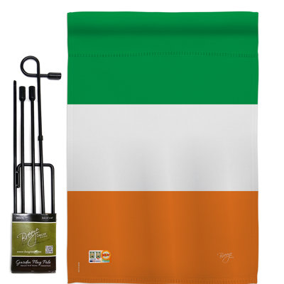 Mélange de polyester 2 côtés 18,5 x 13 po ireland country country ensemble de drapeau