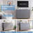 Grey 7-Drawer Storage Dresser, 2-Piece Painted Large Size Chest with Smooth Slides, Stable Inclined Base Cabinet