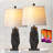 24.5'' Resin Modern Glam Table Lamp Set With Usb-314853827