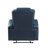 Alair Blue & Black Leather Aire Power Motion Recliner W/Bluetooth-2085958076