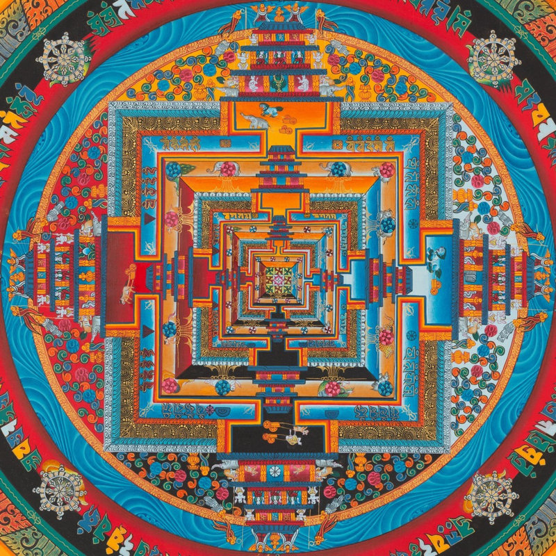 Medium Kalachakra Mandala (Brocadeless Thangka)