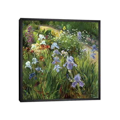 Irises and Oxeye Daisies 1 Piece Painting on Canvas