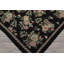 Tapis floral traditionnel en laine tissé à la main gris anthracite 6x9