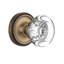 Classic Rosette with Round Clear Crystal Door Knob-1216438875