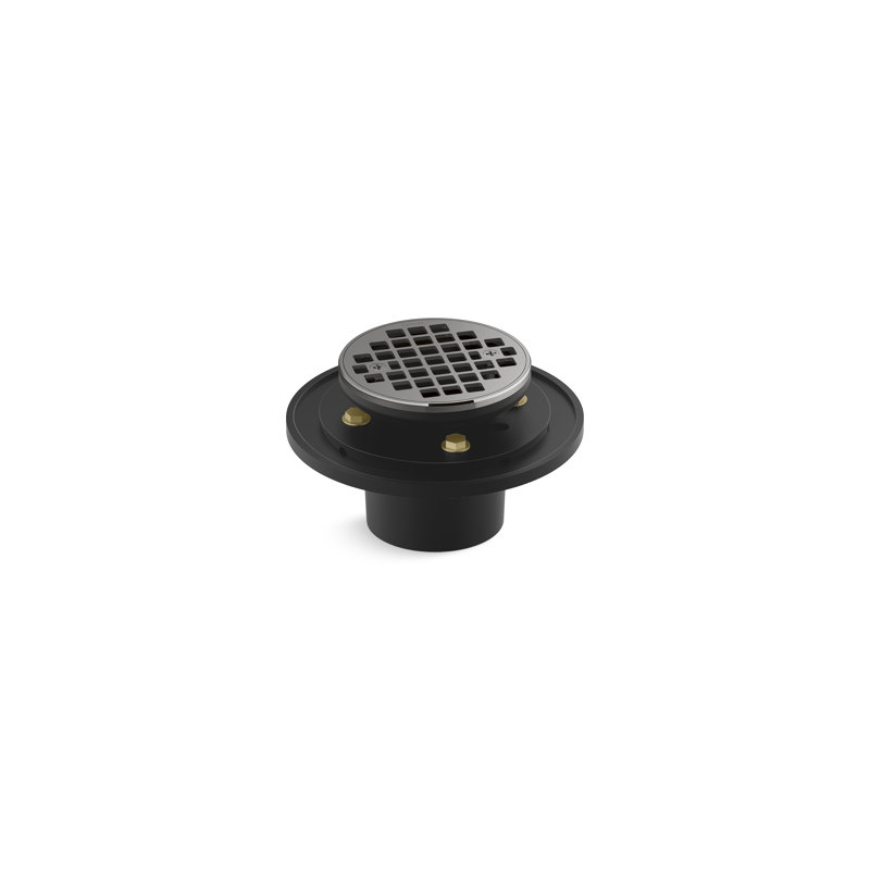 Clearflo Round Brass Tile-In Shower Drain, Vibrant Titanium